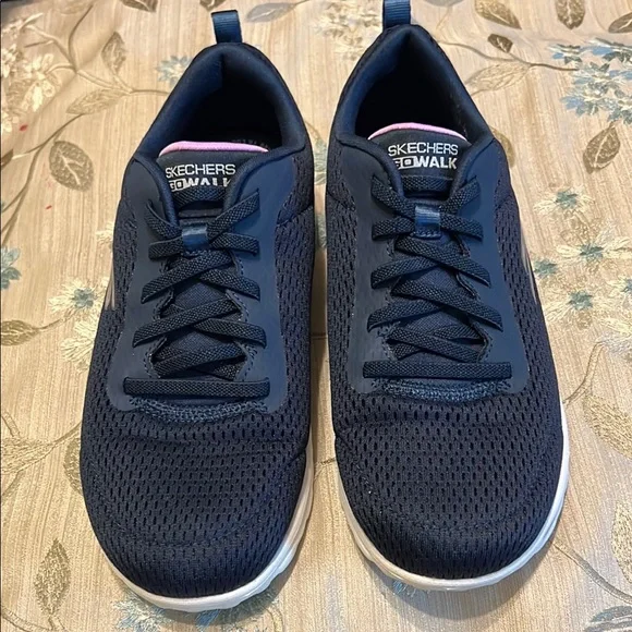 Skechers Dark Blue Go Walk Sneakers - Picture 1 of 8